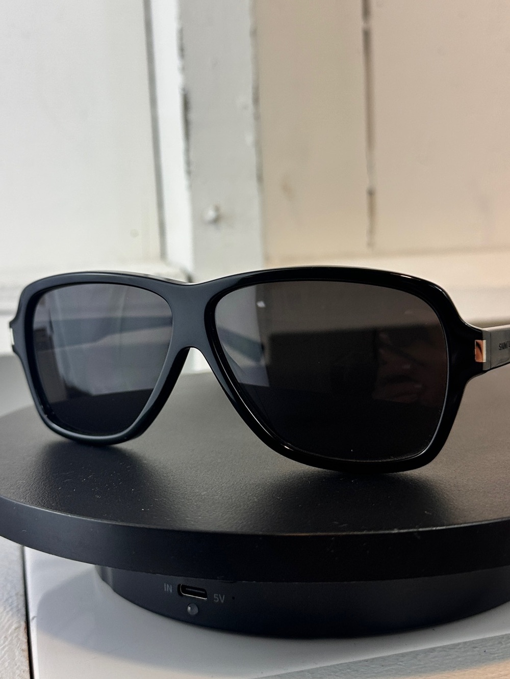 NEW Saint Laurent Aviator Sunglasses Classic Luxe Black Carolyn 609 SL YSL - Picture 4 of 10